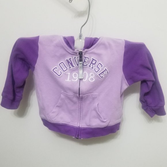 purple Converse toddler's hoodie - Picture 2 of 6